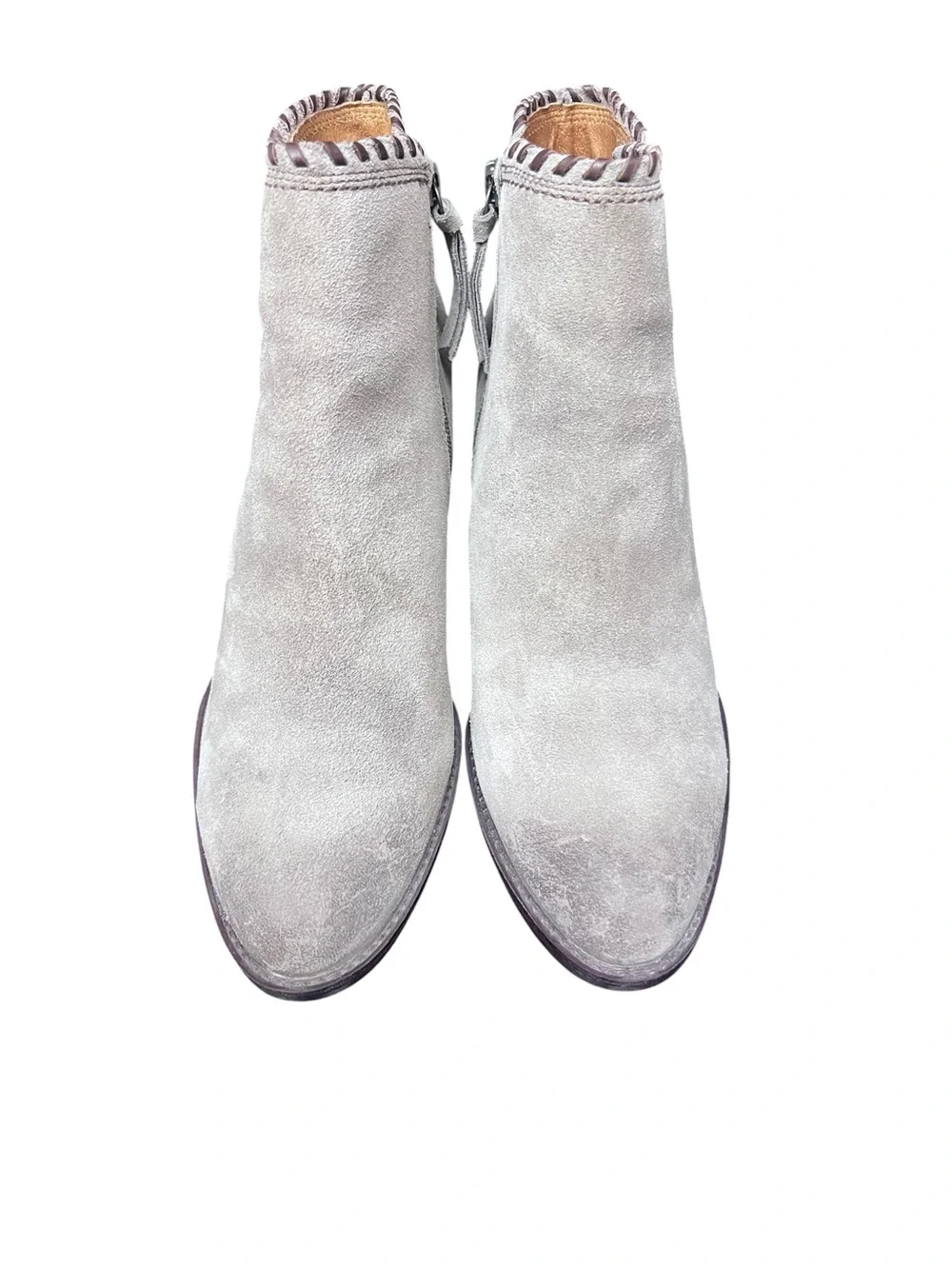 Sofft Wilton Suede Zip Stacked Heel Ankle Boot